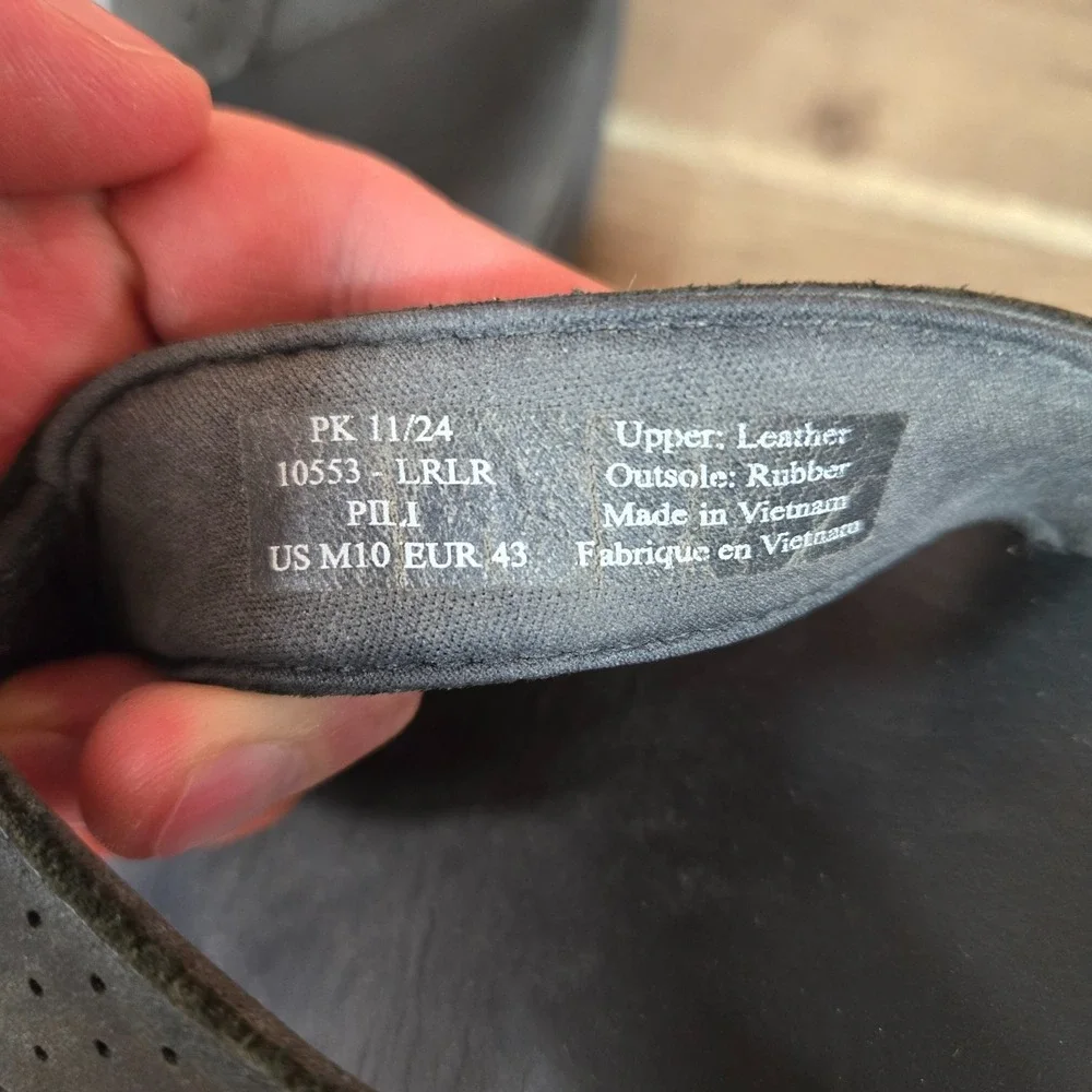 Olukai flip flop thong leather sandal Men's size 10 Pili Black